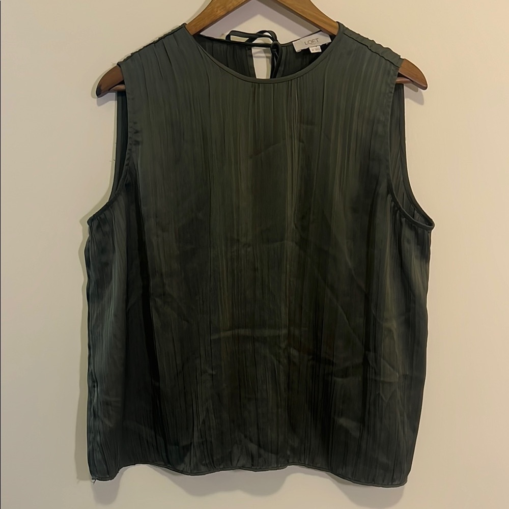 Loft Green Sleeveless Tank Top, Womens Medium